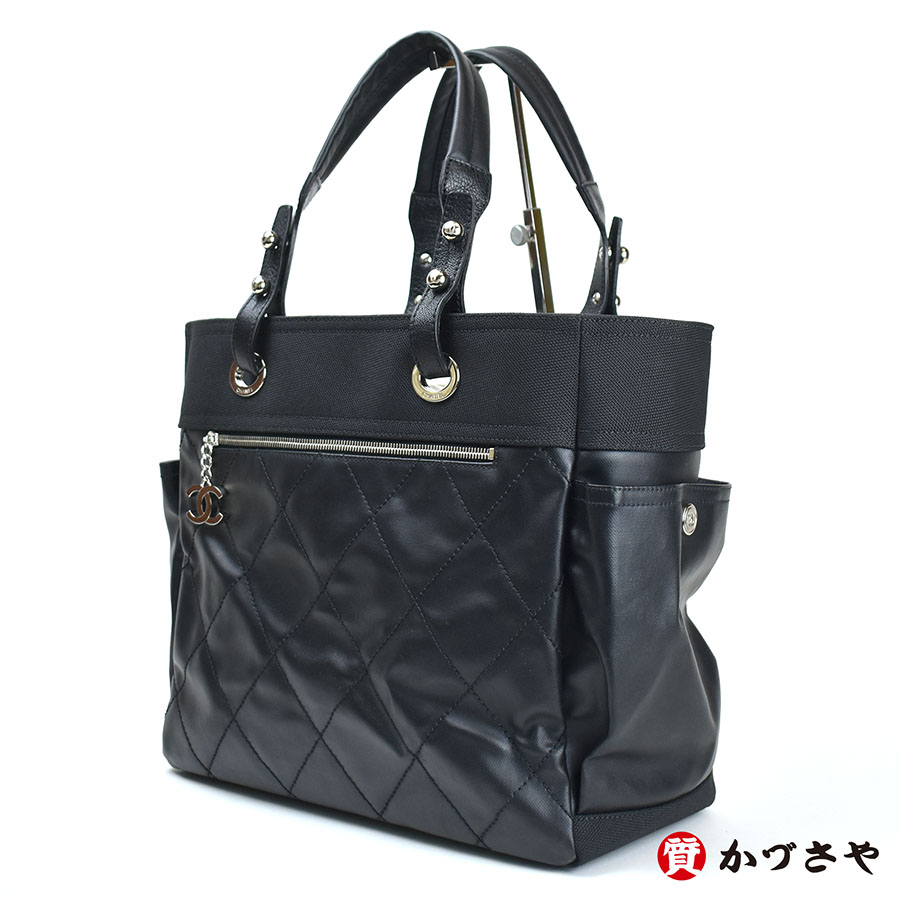 入荷情報】CHANEL シャネル パリビアリッツトートGM トワル/レザー